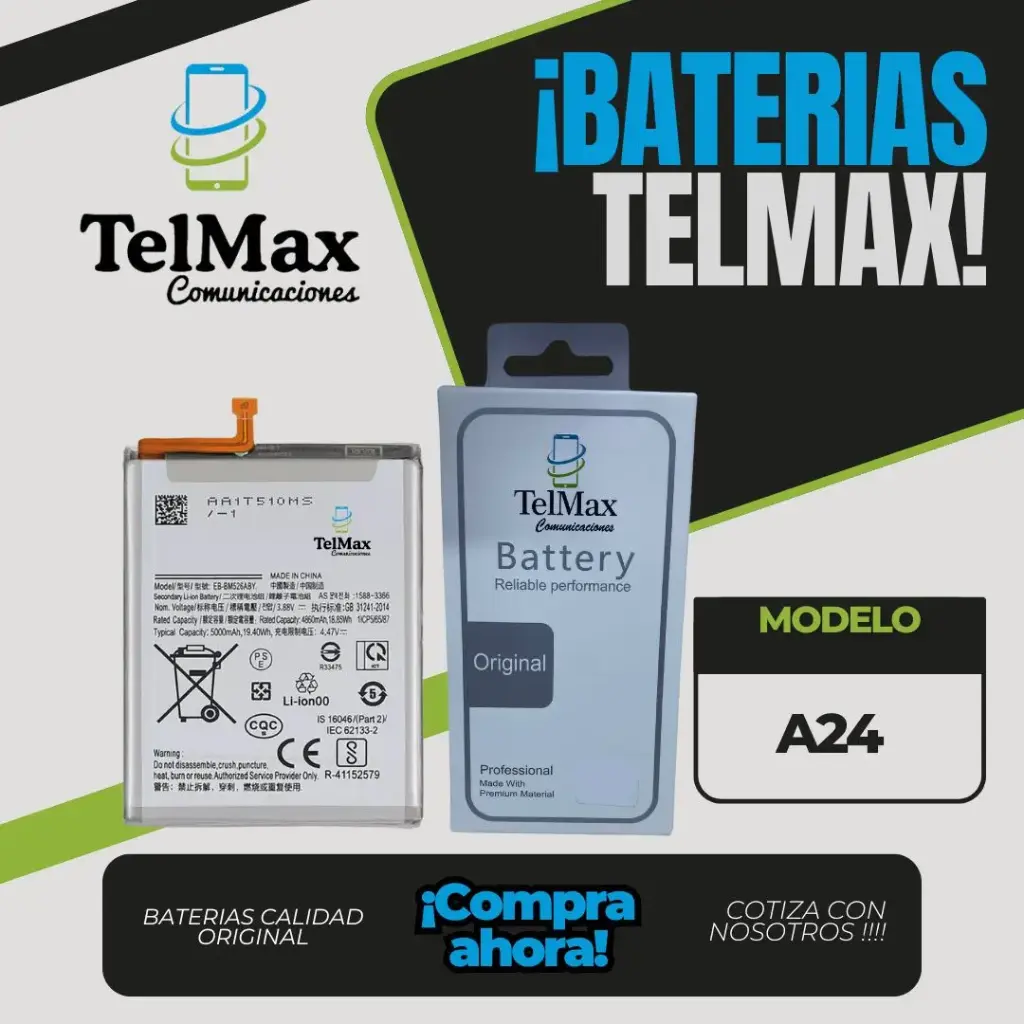 BATERIA PARA SAM A24 (EB-BA245ABY)(Original)
