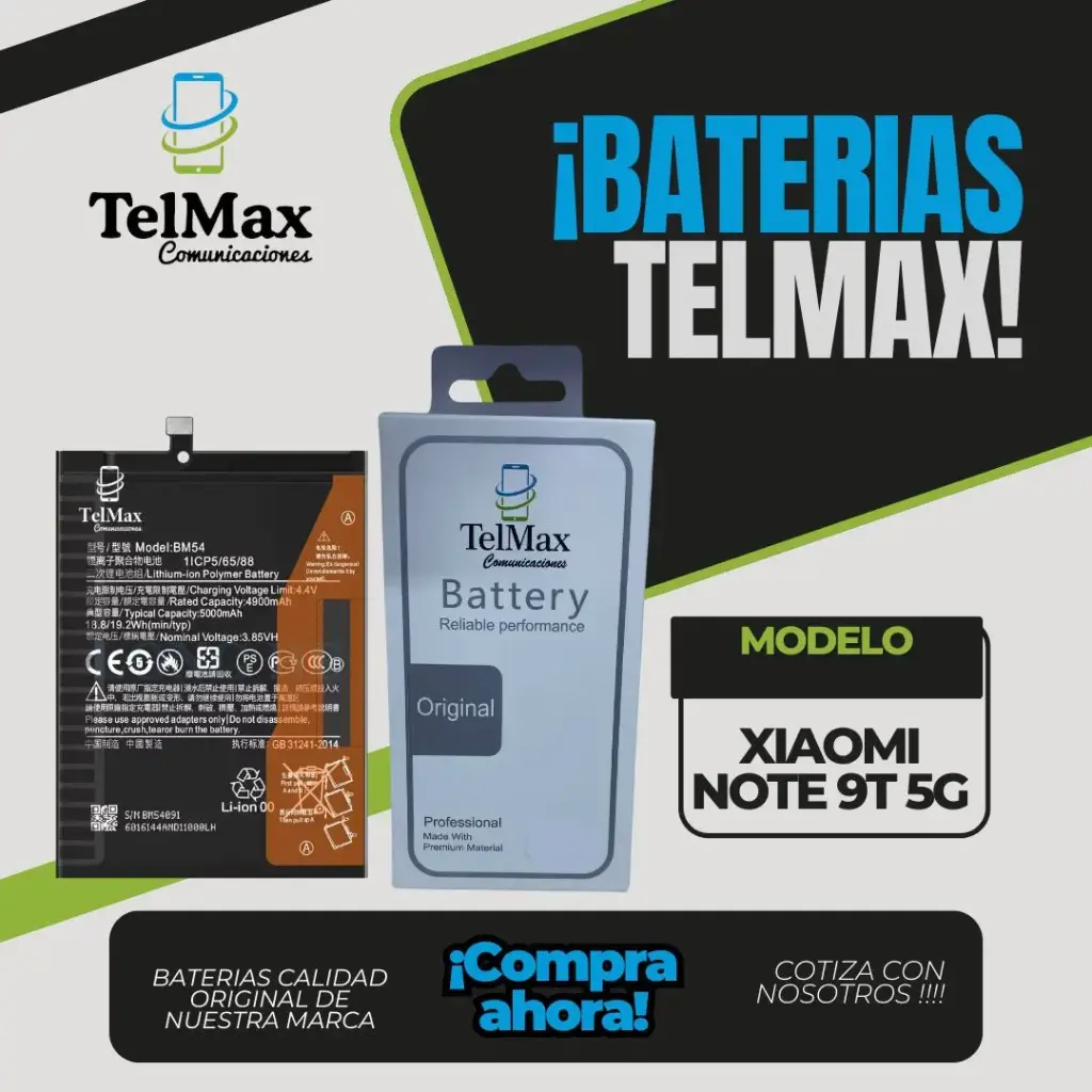 BATERIA PARA XIA NOTE 9T 5G (BM54)