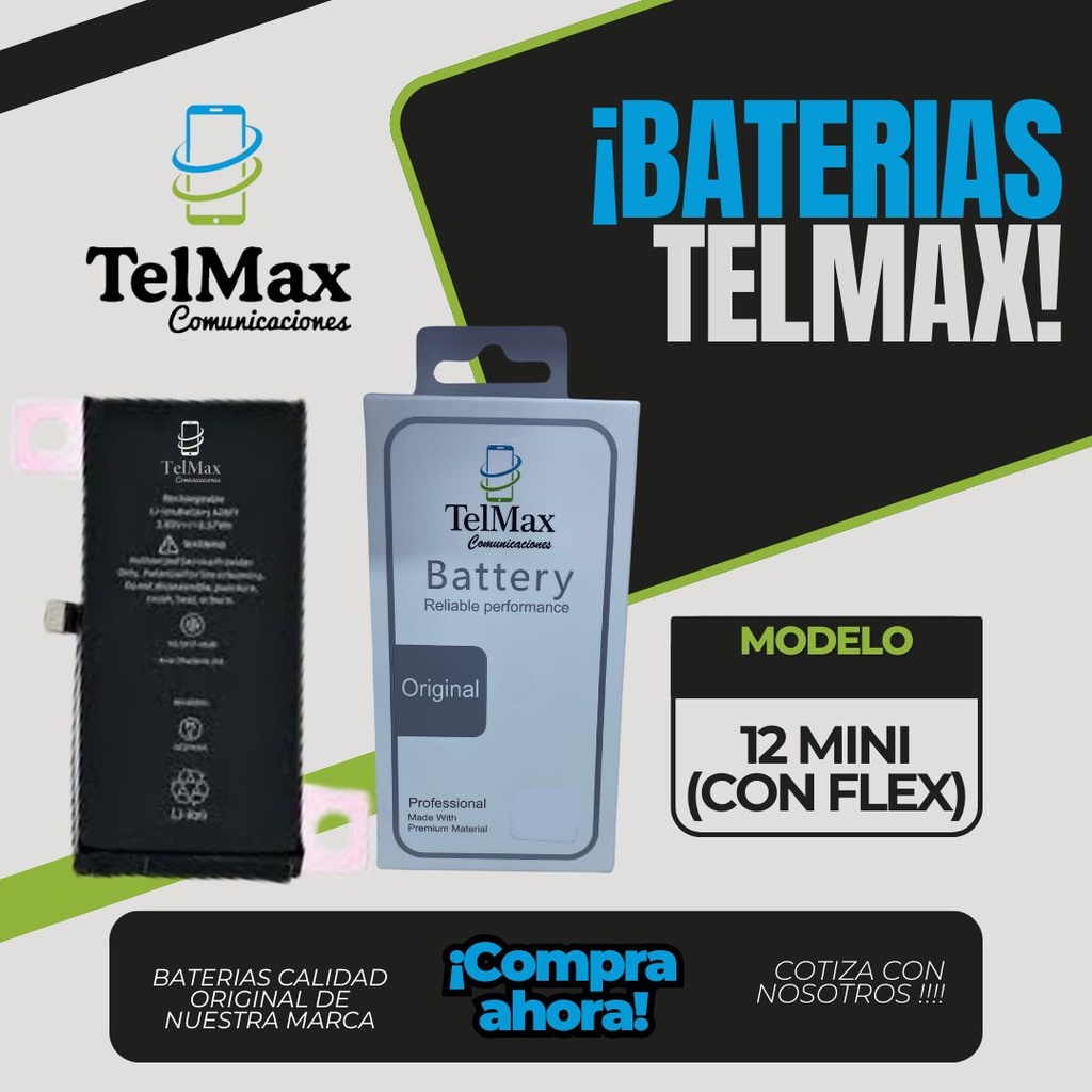 BATERIA IPHONE 12 MINI (CON FLEX)