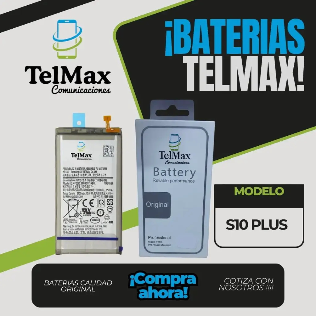 BATERIA PARA SAM S10 PLUS (EB-BG975ABU)