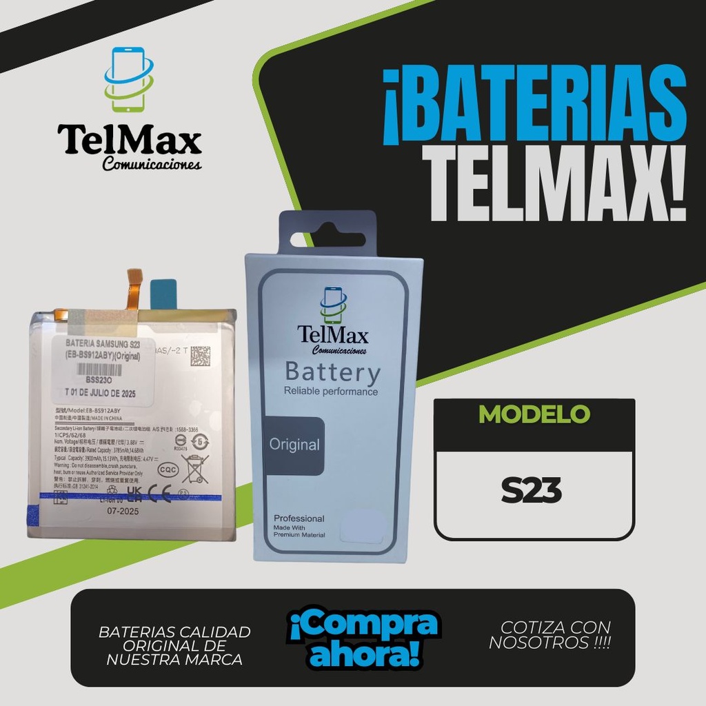 BATERIA SAMSUNG S23 (EB-BS912ABY)(Original)