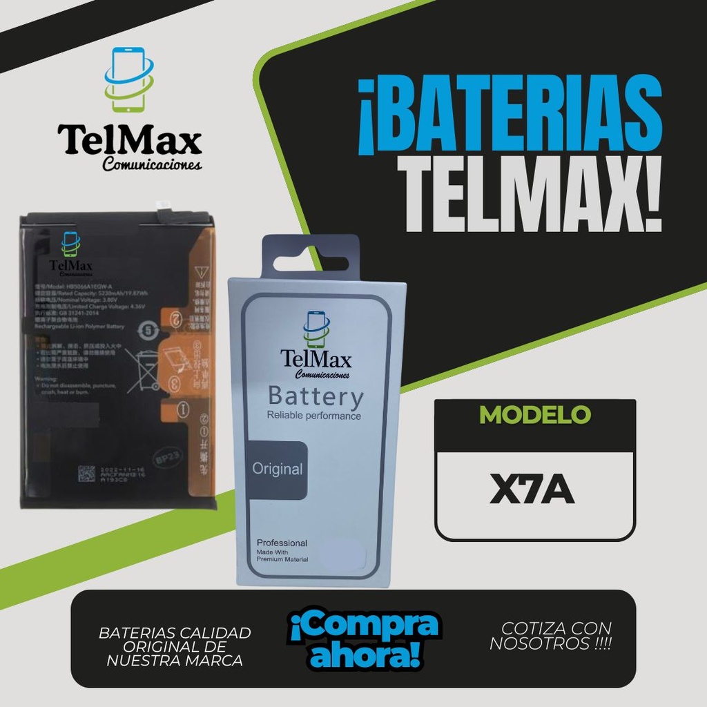 BATERIA PARA HONOR X7A (HB5066A1EGW)