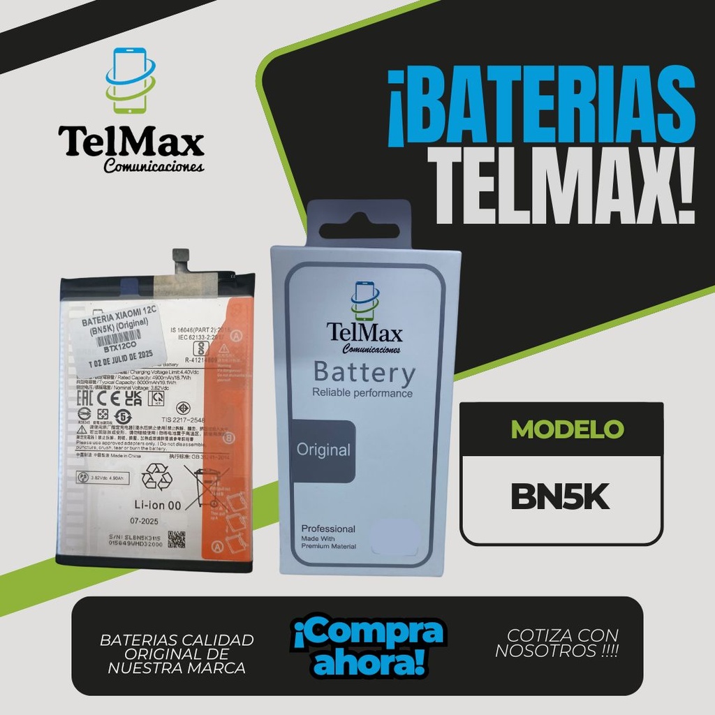 BATERIA PARA XIA 12C (BN5K)