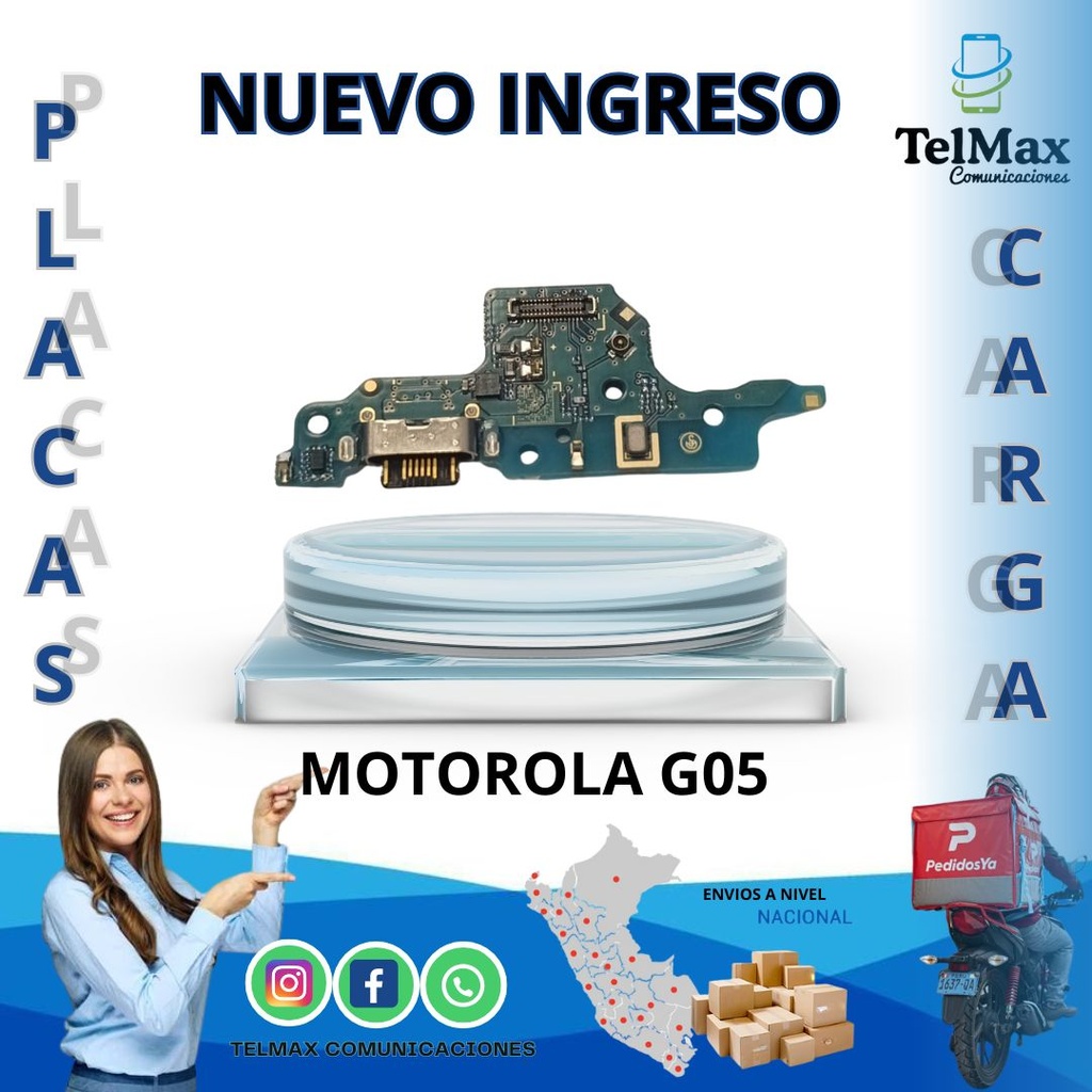 PLACA DE CARGA PARA MOTO G05