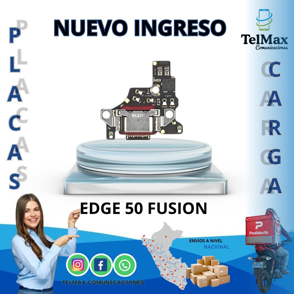 PLACA DE CARGA PARA MOTO EDGE 50 FUSION