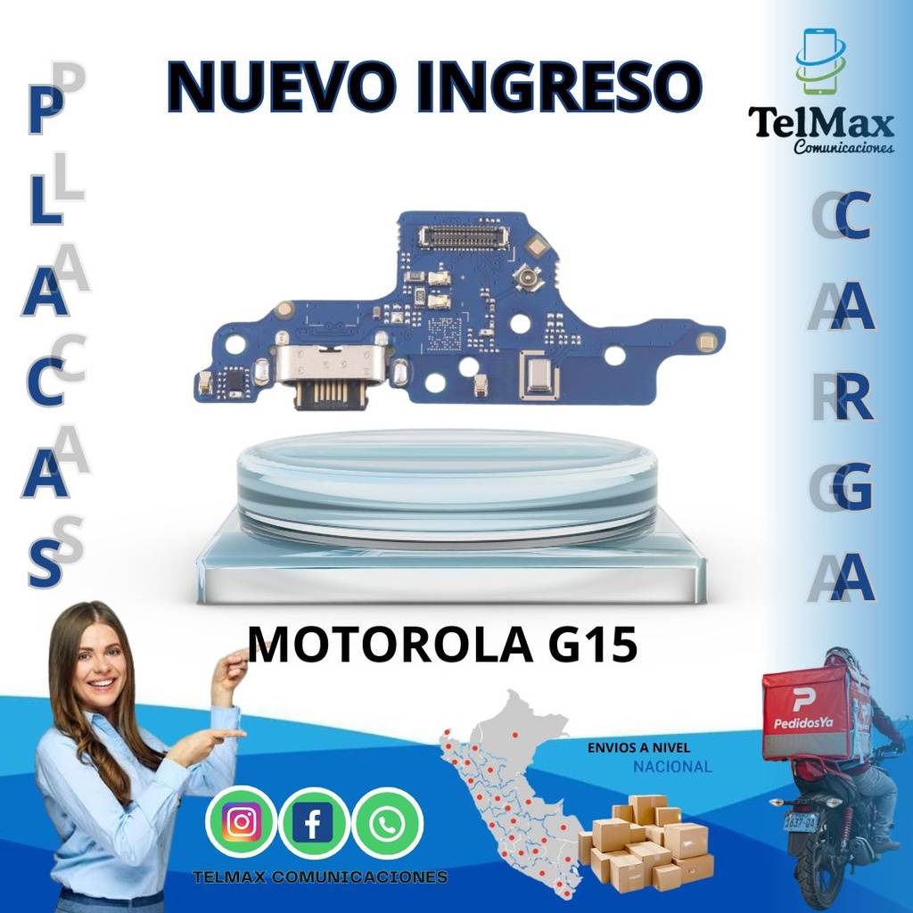 PLACA DE CARGA PARA MOTO G15