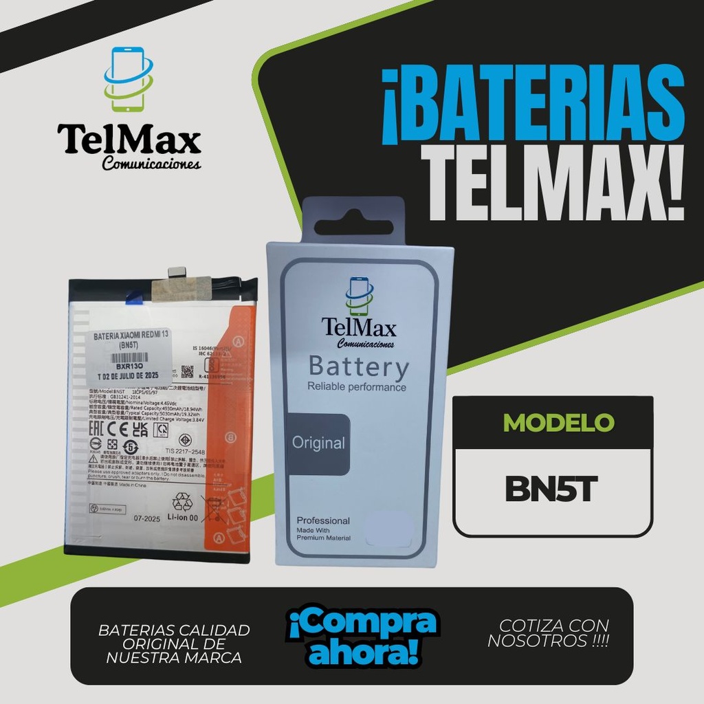 BATERIA PARA XIAOMI REDMI 13 (BN5T)