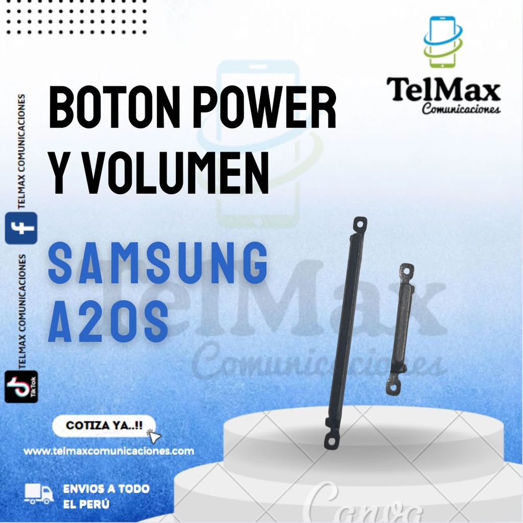 BOTON EXTERNO DE POWER Y VOLUMEN SAMSUNG A20S