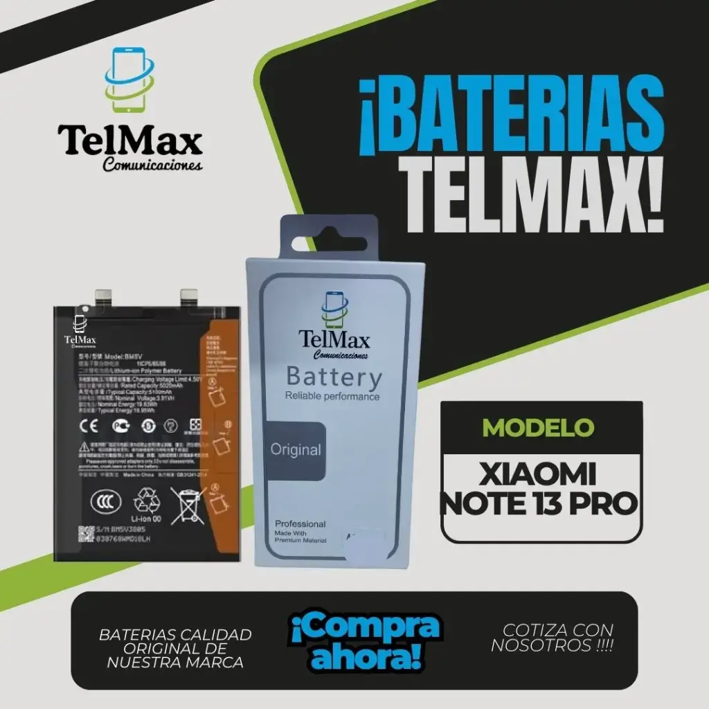 BATERIA PARA XIA NOTE 13 PRO 4G/ MI 13T/ X6 PRO 5G (BM5T) (ORIGINAL)