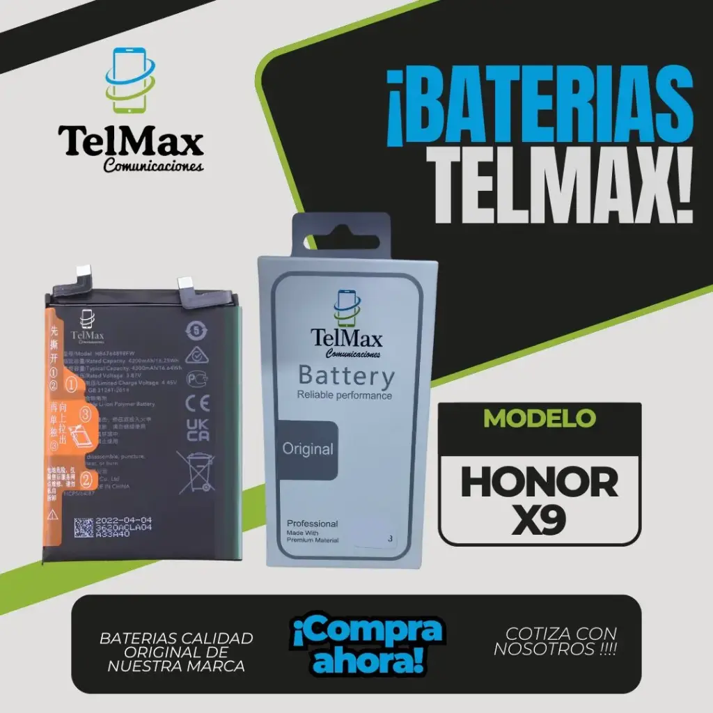 BATERIA HUAWEI HONOR X9 (HB466596EFW) (ORIGINAL)