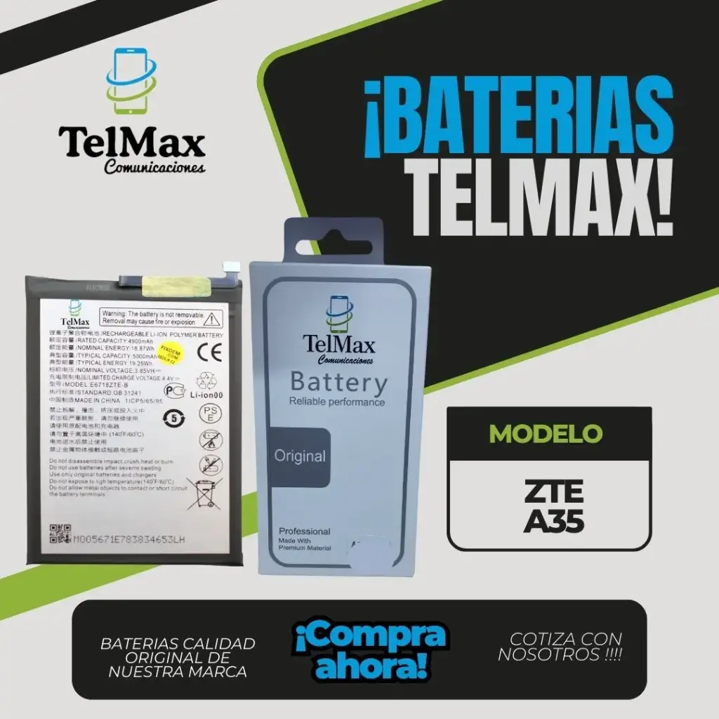 BATERIA PARA ZTE A35 (E6718ZTE-B)(ORIGINAL)