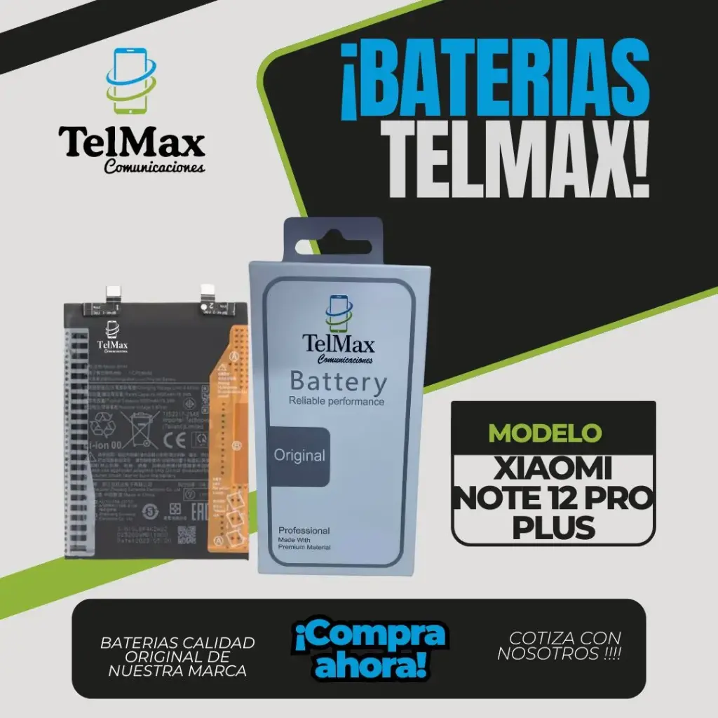 BATERIA PARA XIA NOTE 12 PRO PLUS (BP4J) (ORIGINAL)