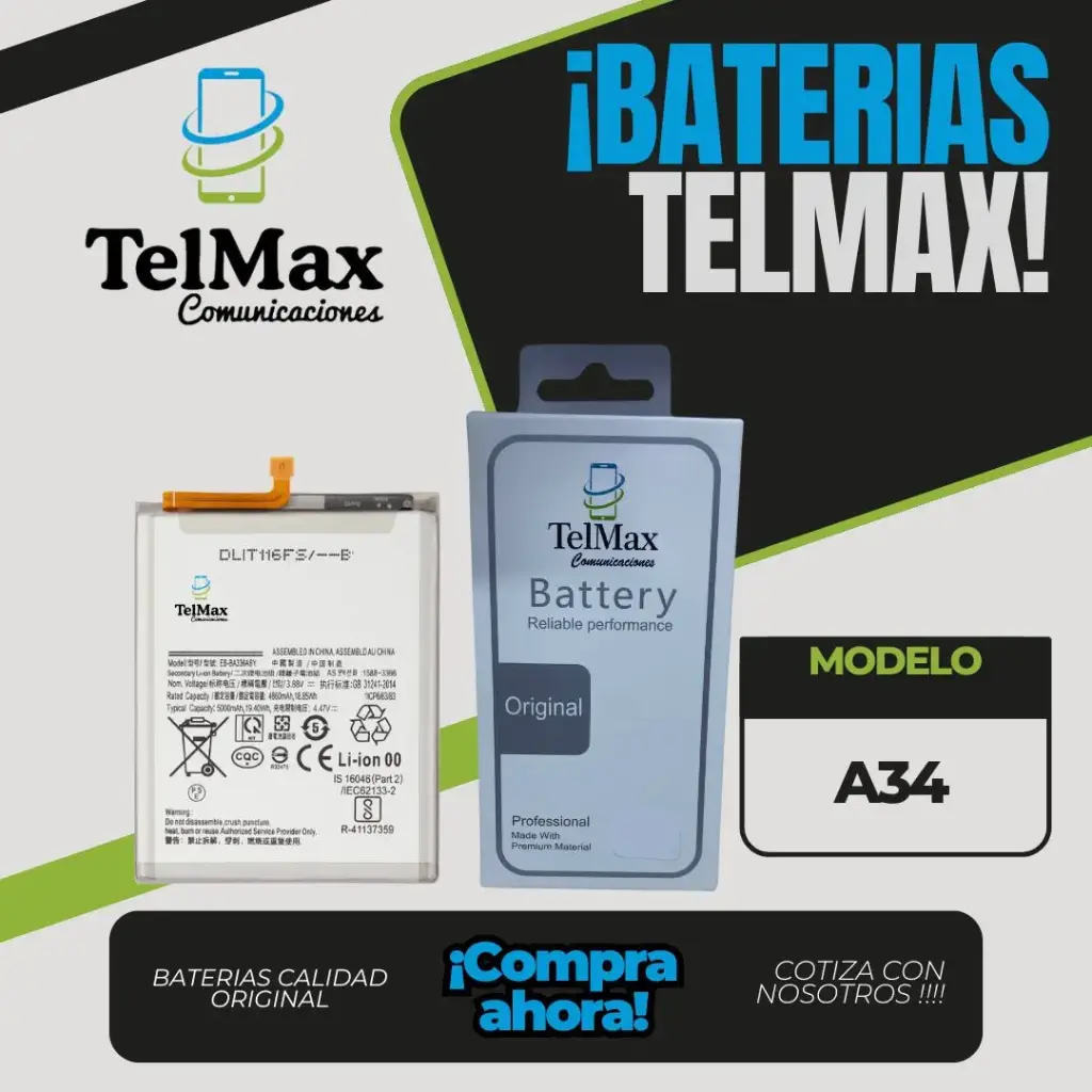 BATERIA PARA SAM A34/ A54/ A35 (EB-BA546ABY)