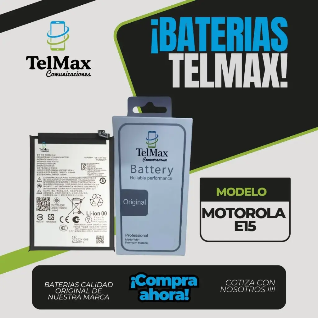 BATERIA PARA MOTO E15 / G05 (RL52)