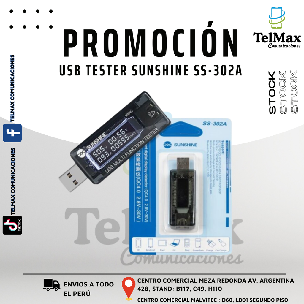 USB TESTER SUNSHINE SS-302A