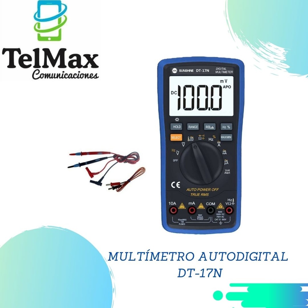 MULTÍMETRO AUTODIGITAL SUNSHINE DT-17N
