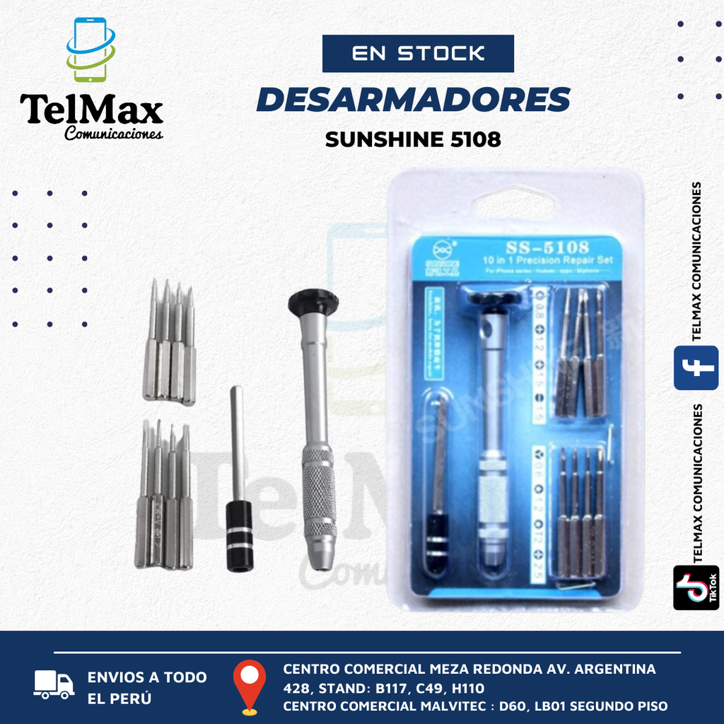 DESTORNILLADOR DE PRESICION SUNSHINE 10X1 SS-5108