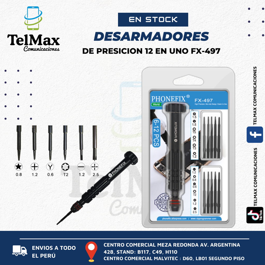 DESTORNILLADORES DE PRECISIÓN 12 EN 1 FX-497