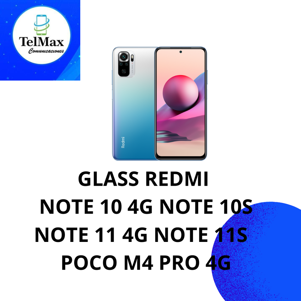 GLASS PARA XIA NOTE 10 4G/NOTE 10S/ NOTE 11 4G/ NOTE 11S / POCO M4 PRO 4G/M5S/ NOTE 12S