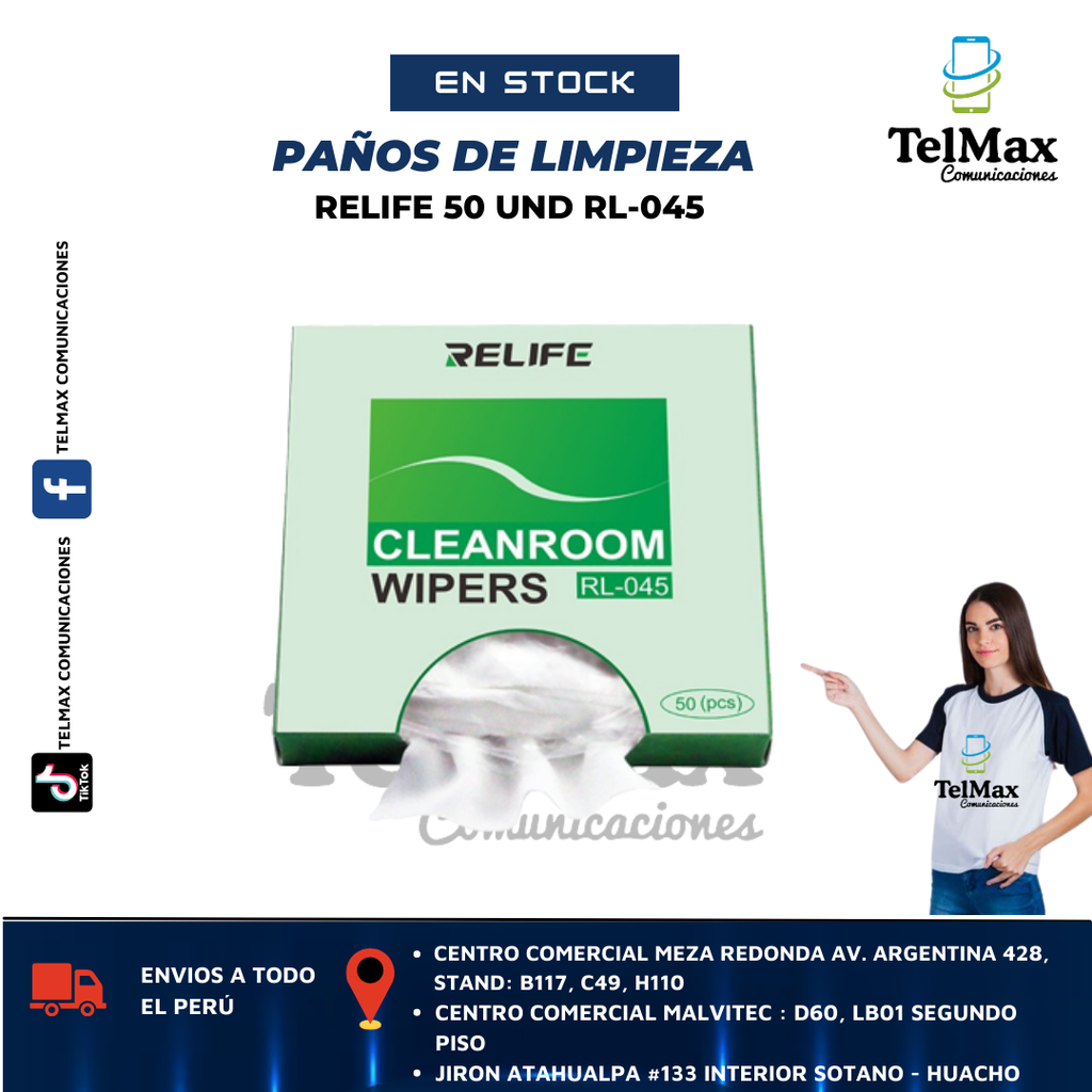 PAÑOS DE LIMPIEZA RELIFE 50 UND RL-045