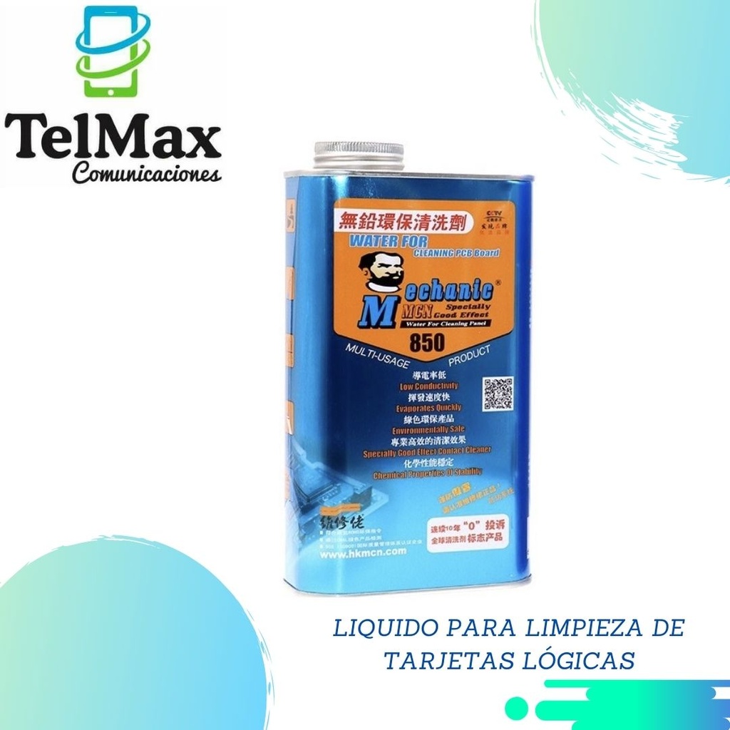 LIQUIDO PARA LIMPIEZA DE TARJETAS LÓGICAS MECHANIC 800GR