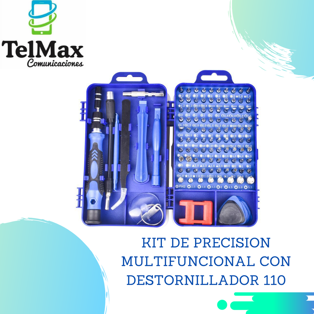 KIT DE PRECISION MULTIFUNCIONAL CON DESTORNILLADOR 110