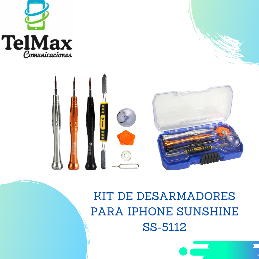 KIT DE DESARMADORES PARA IPHONE SUNSHINE SS-5112