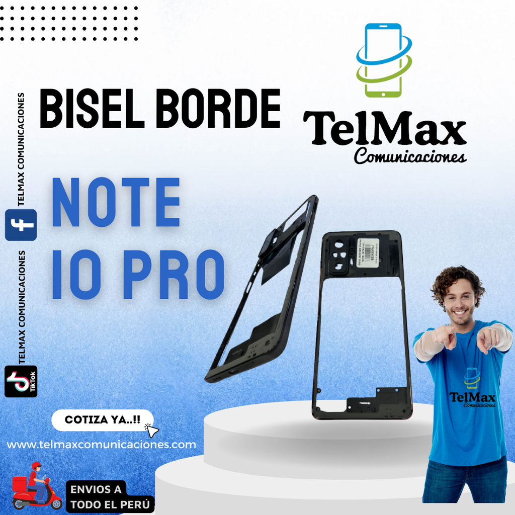 BISEL BORDE PARA XIA NOTE 10 PRO 4G