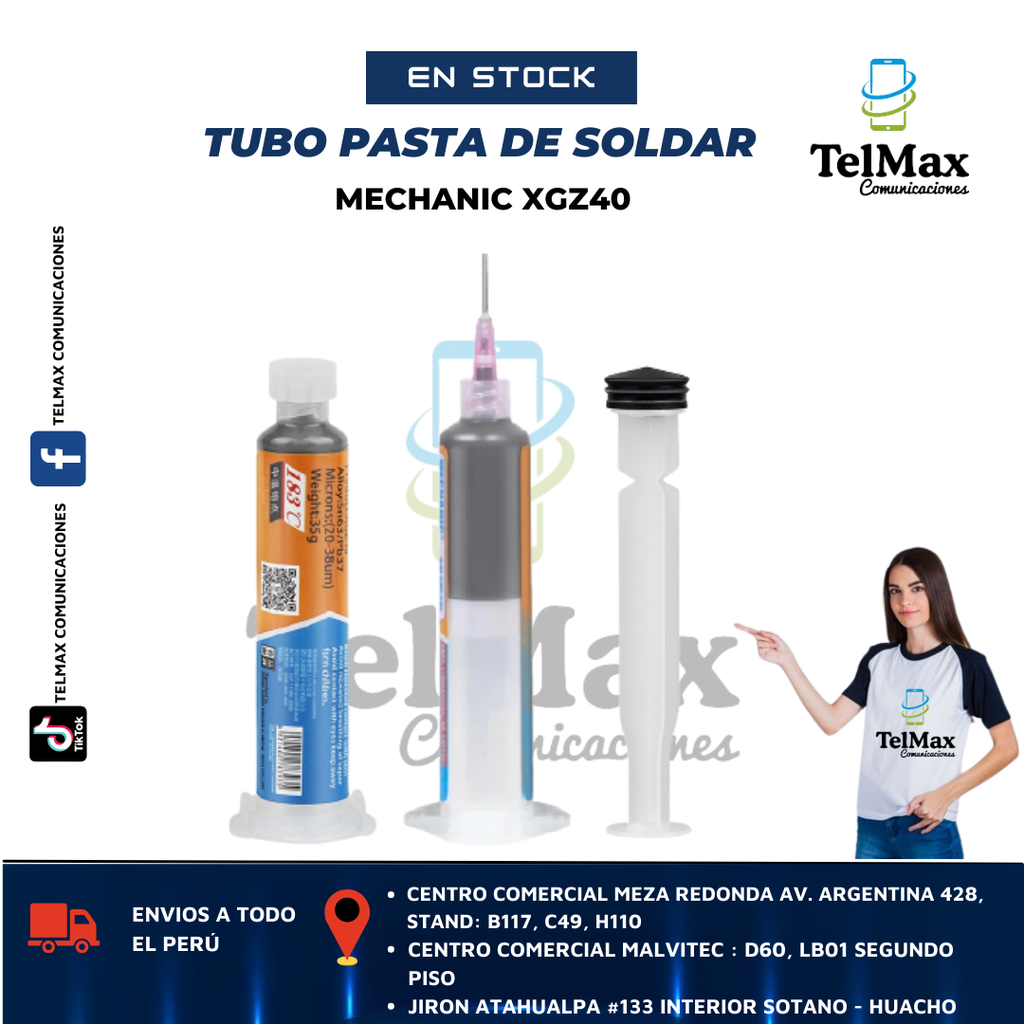 TUBO PASTA DE SOLDAR MECHANIC XGZ40