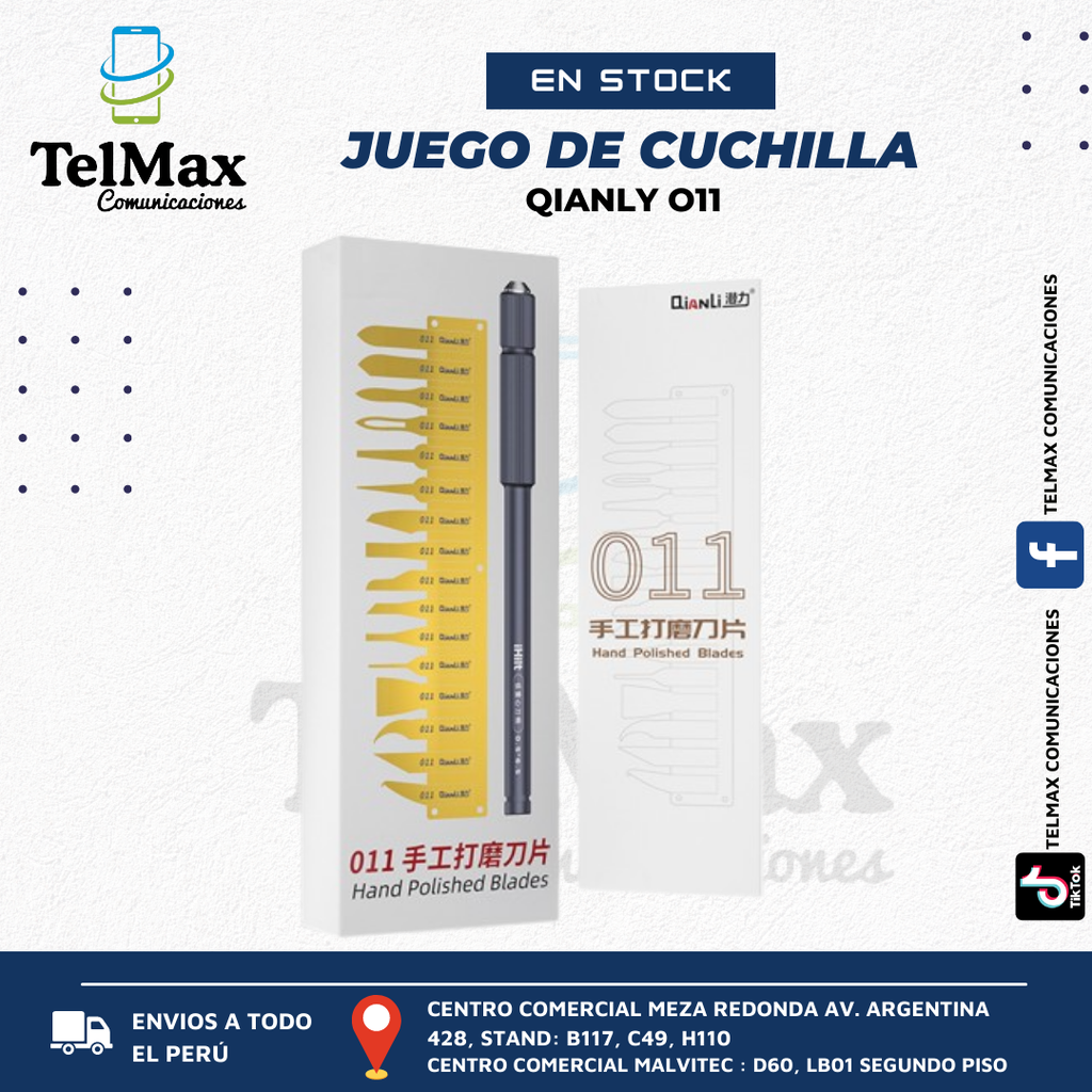 JUEGO DE CUCHILLA REMOVEDOR DE PEGAMENTO CPU-IC- QIANLI O11
