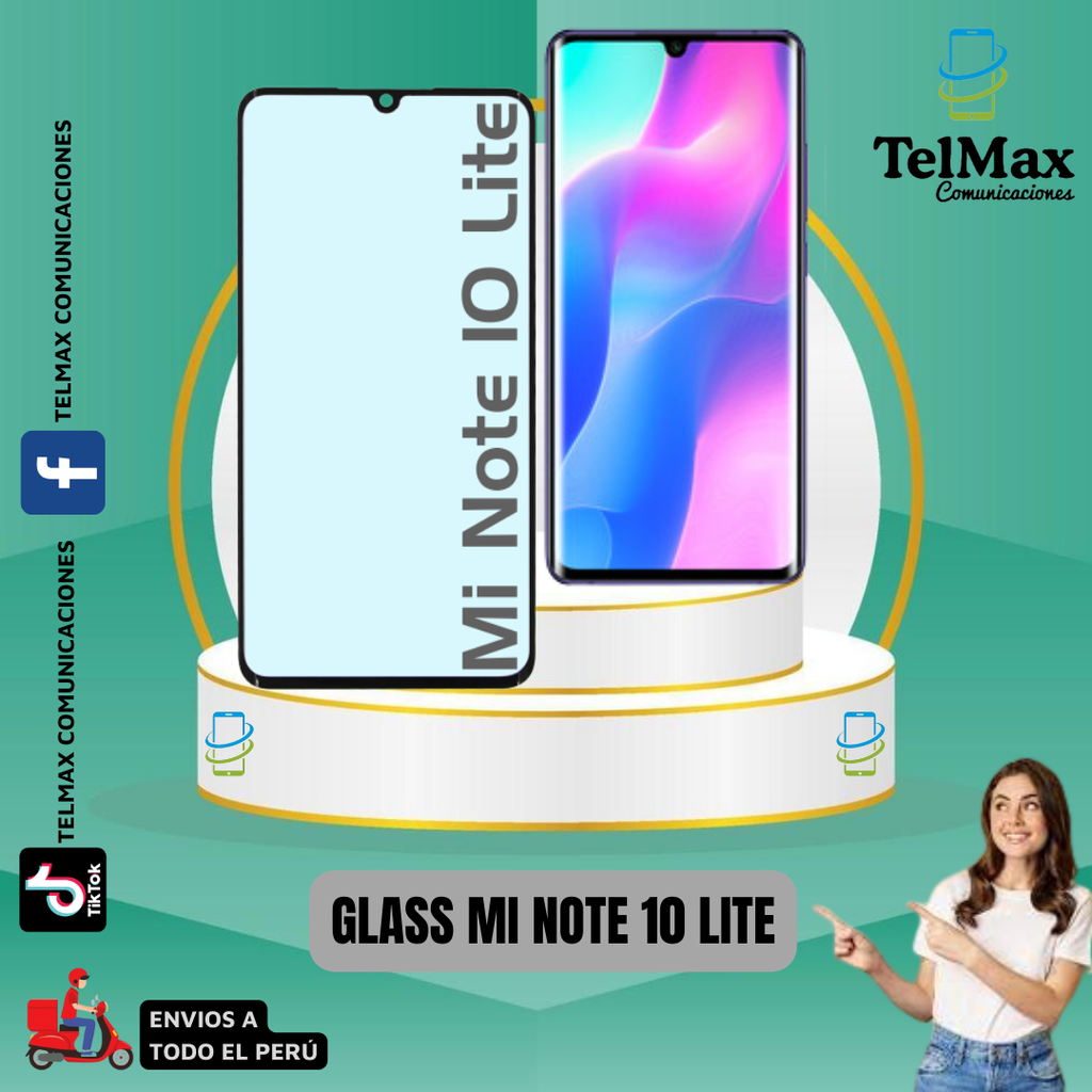 GLASS PARA XIA MI NOTE 10/MI NOTE 10 PRO/ MI NOTE 10 LITE