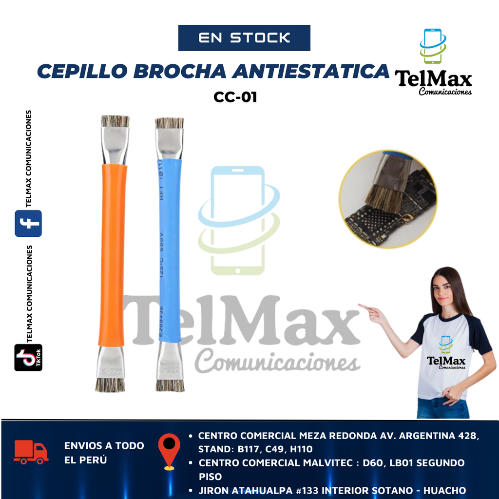 CEPILLO BROCHA ANTIESTATICA CC-01