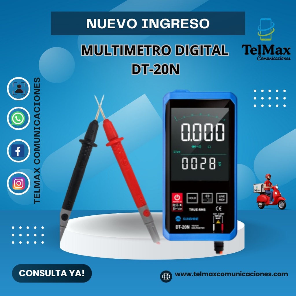 MULTIMETRO TACTIL PARA SUNSHINE DT-20N