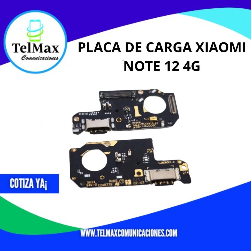 PLACA DE CARGA PARA XIA NOTE 12 4G