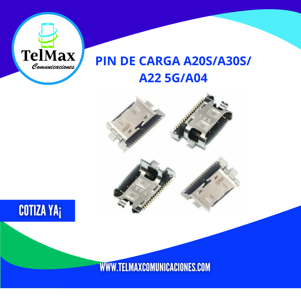 PIN DE CARGA A20S/A30S/A22/A22 5G/A04/A20