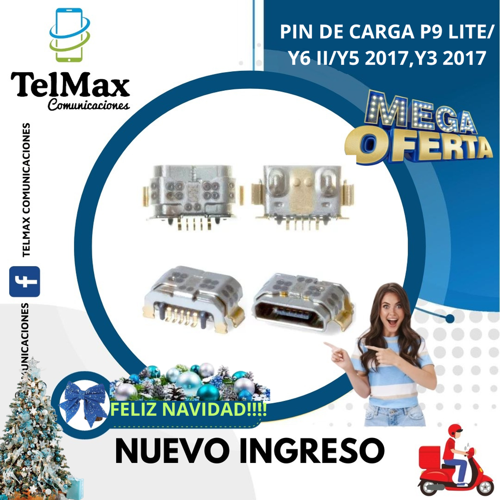 PIN DE CARGA P9 LITE/Y6 II/Y5 2017,Y3 2017
