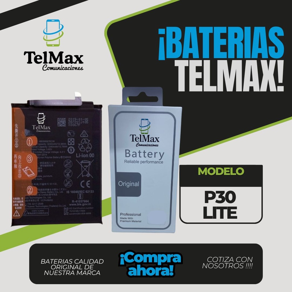 BATERIA PARA P30 LITE/ MATE 10 LITE (HB356687ECW)