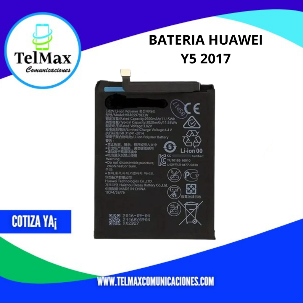 BATERIA HUAWEI Y5 2017 - 2018 - 2019/ Y6 2019