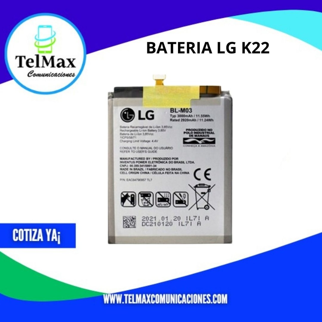 BATERIA LG K22