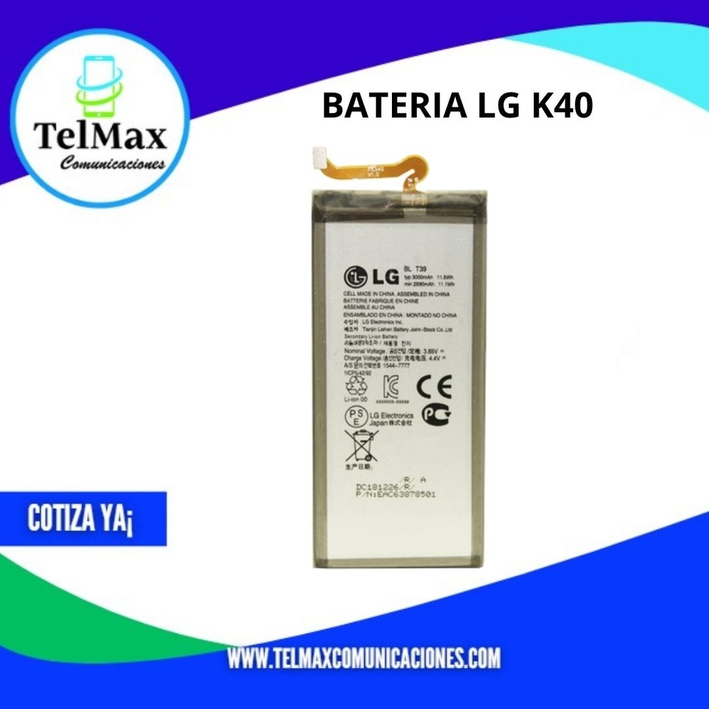 BATERIA LG K40/ G7 THINQ/ Q7