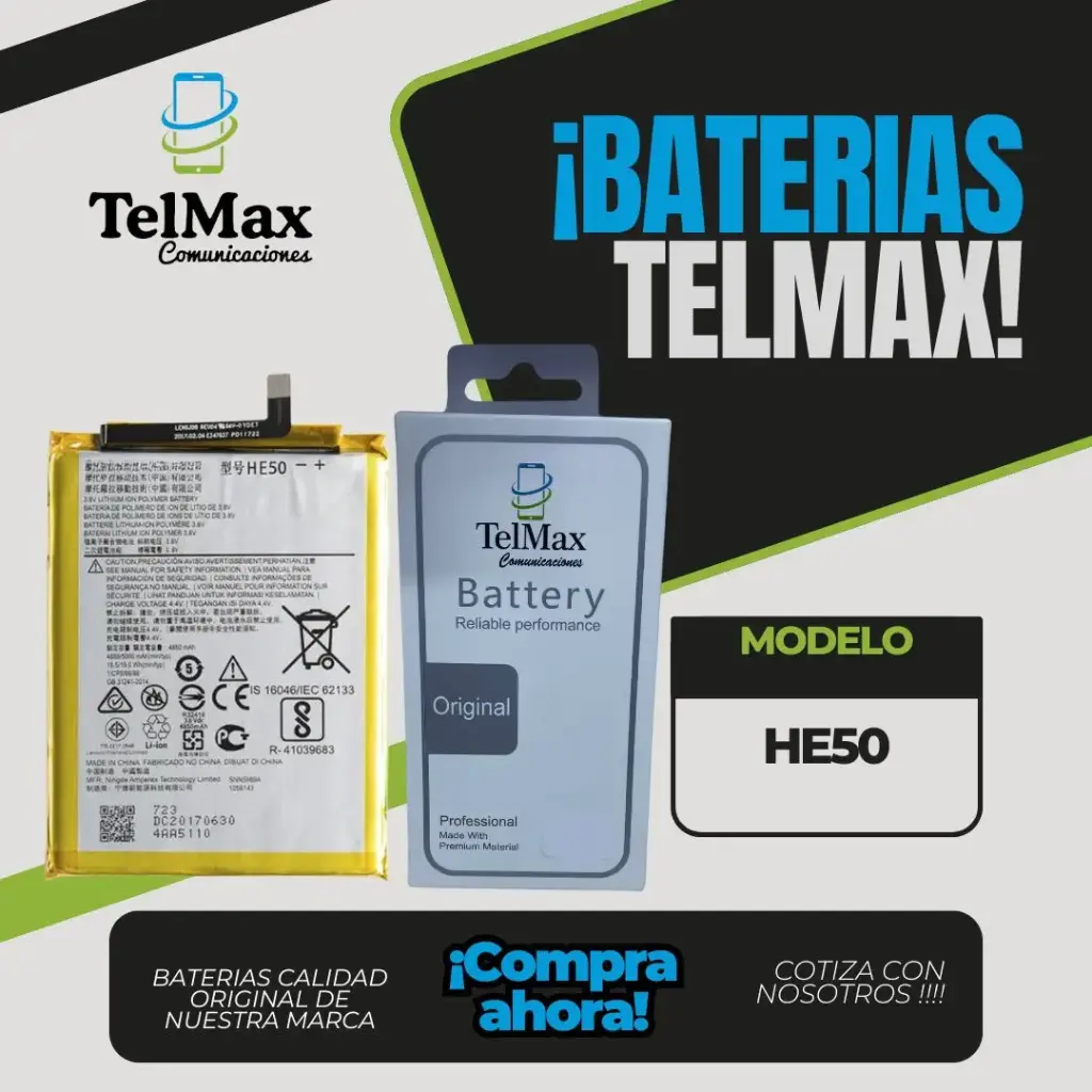 BATERIA PARA MOTO E4 PLUS/ E5 PLUS (HE50)