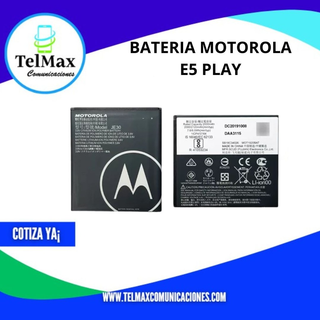 BATERIA MOTO E5 PLAY