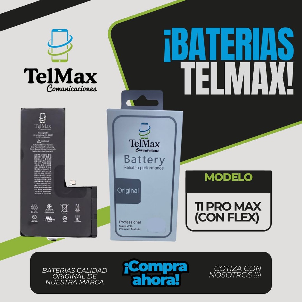 BATERIA IPHONE 11 PRO MAX (CON FLEX)