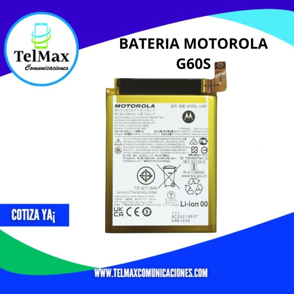 BATERIA MOTOROLA G60S