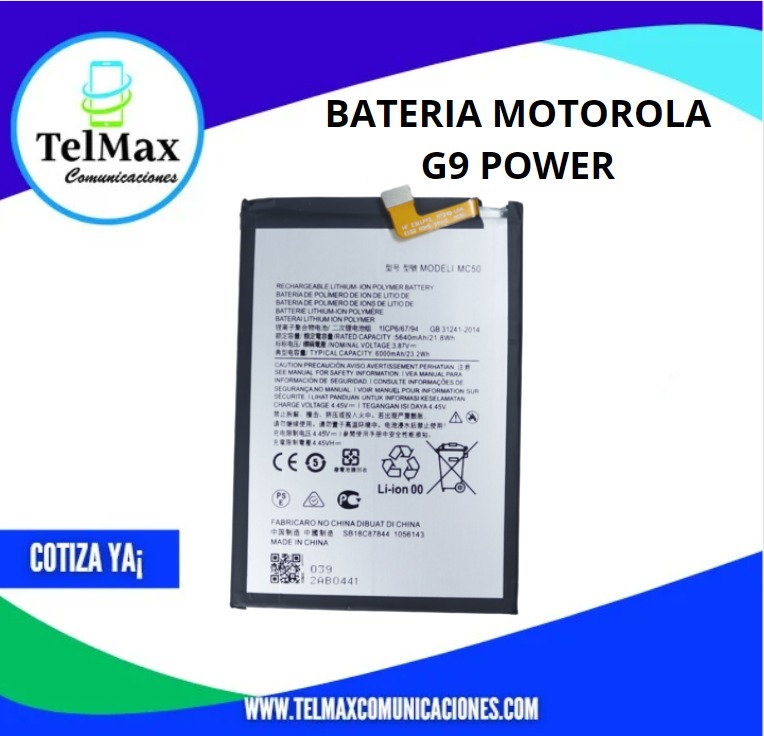 BATERIA MOTOROLA G9 POWER