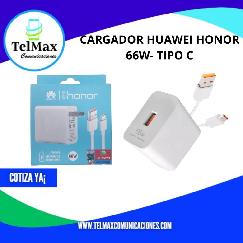 CARGADOR HUAWEI HONOR 66W- TIPO C