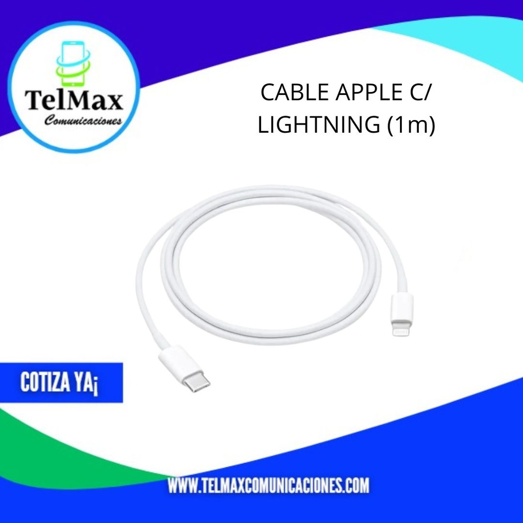CABLE APPLE C/ LIGHTNING (1m)