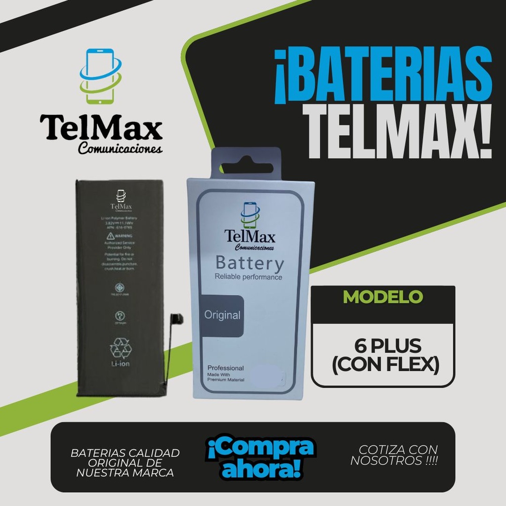 BATERIA IPHONE 6 PLUS (CON FLEX)(Original)