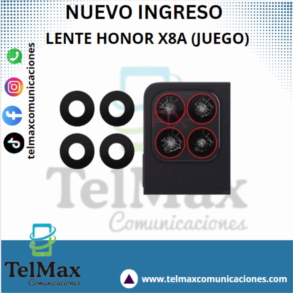LENTE HONOR X8A (JUEGO DE 4)