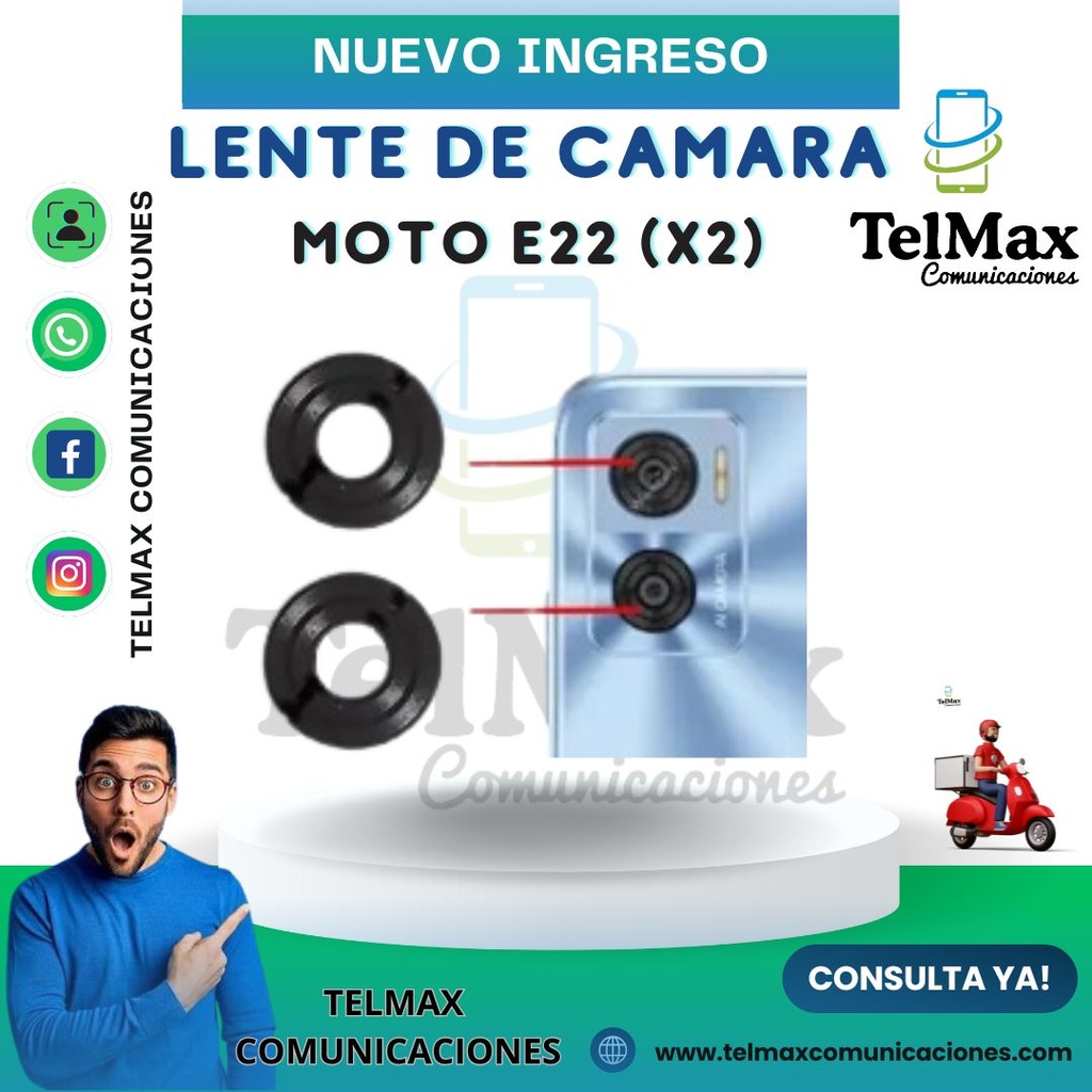 LENTE MOTO E22 (X2)